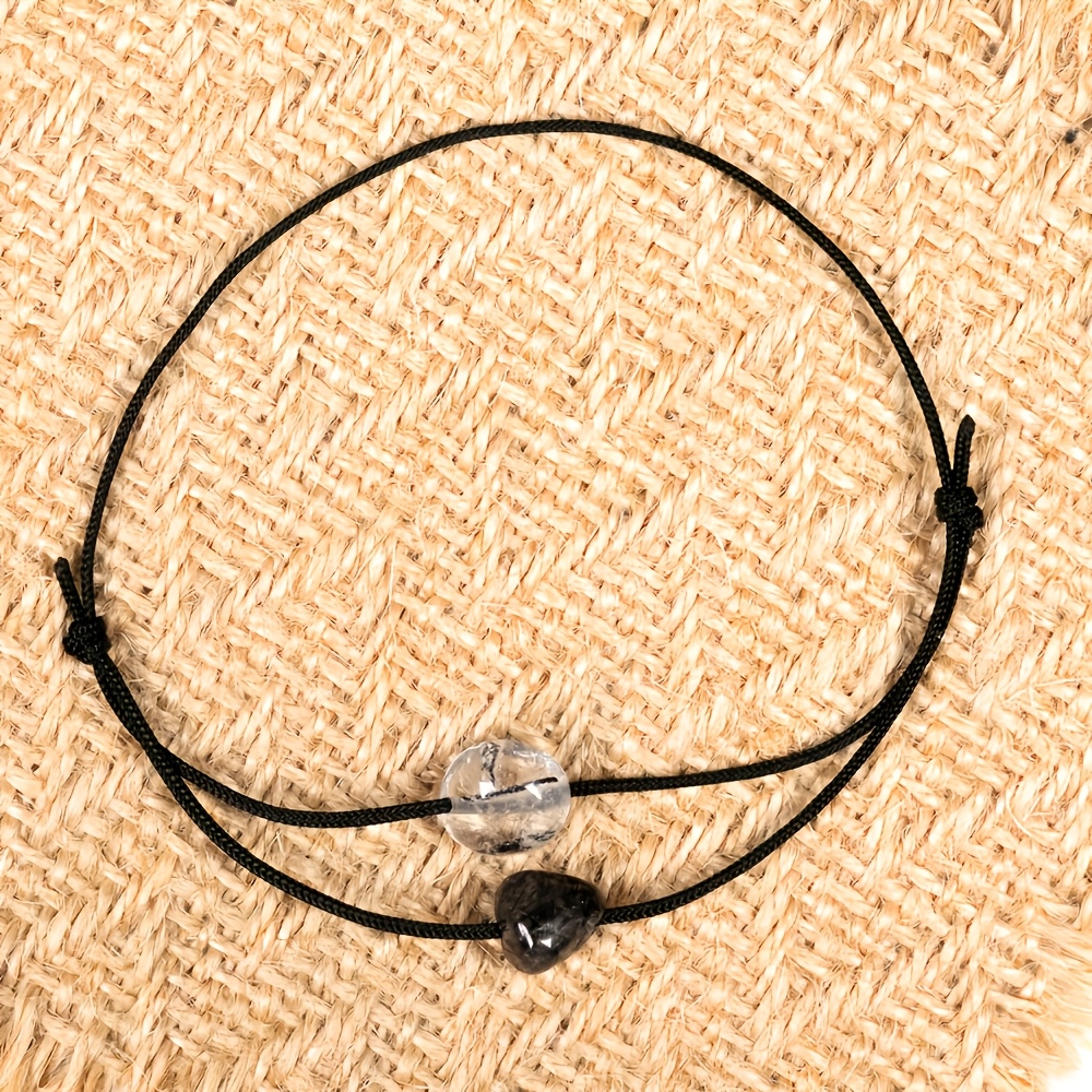 Women's Natural Stone Double Layer Bracelet, Boho Crystal Jewelry